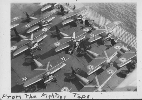Boeings Massed on Carrier Deck, Ca. 1928-30 (Source: Barnes) 